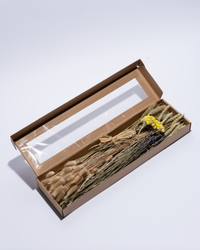 DIY dried flower kit box with lavender, bunny tails and wheat