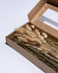 DIY dried flower kit box with lavender, bunny tails and wheat